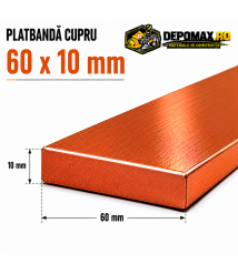 Platbanda cupru 60 x 10 mm – lungime 4 metri – EN Cu-ETP Platbanda cupru 60 x 10 mm – lungime 4 metri – EN Cu-ETP